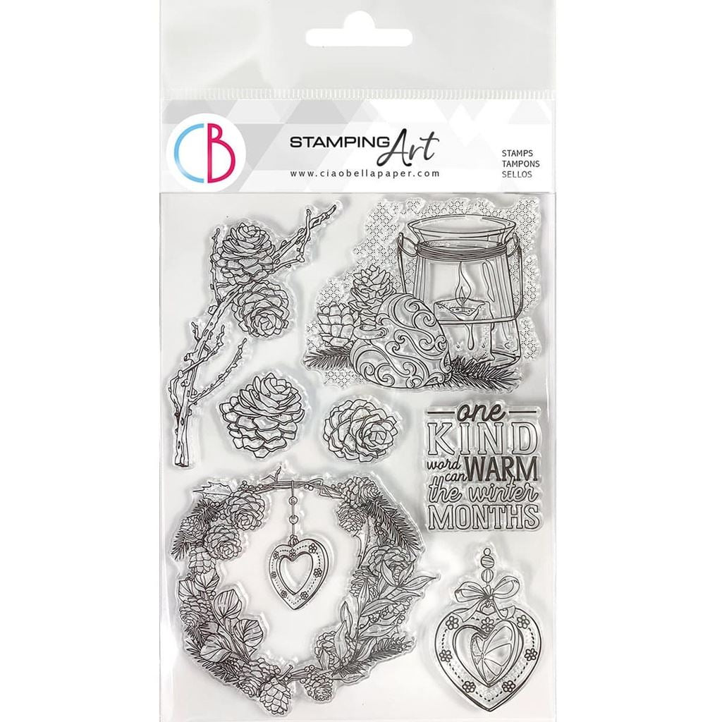 Ciao Bella Clear Stamp Set 6incx8inc Warm Heart