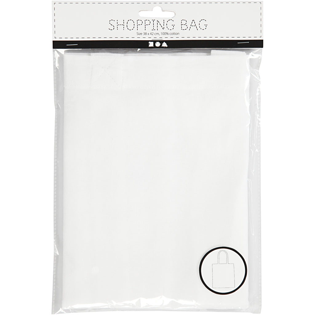 Shopping Bag, size 38x42 cm, 130 g, white, 1 pc
