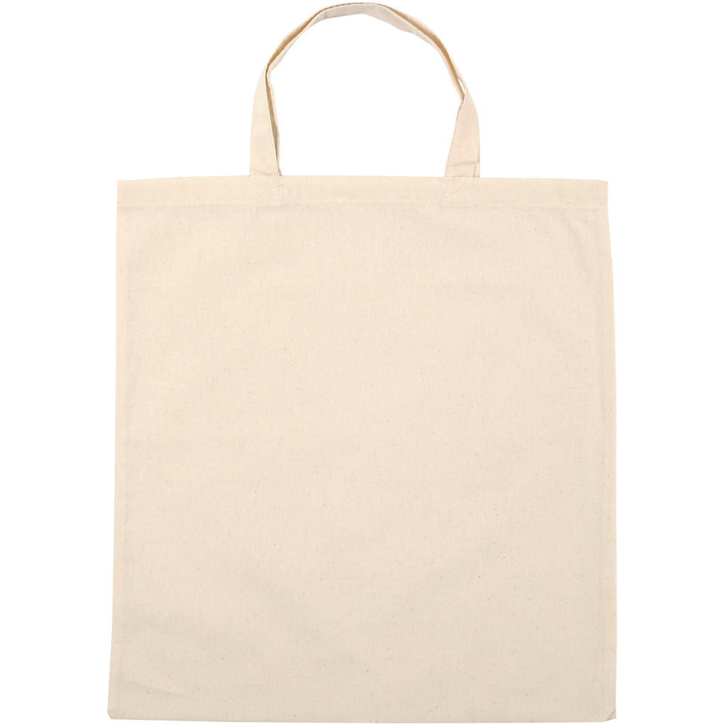 Tote Bag, size 38x42 cm, 145 g, light natural, 5 pc/ 1 pack