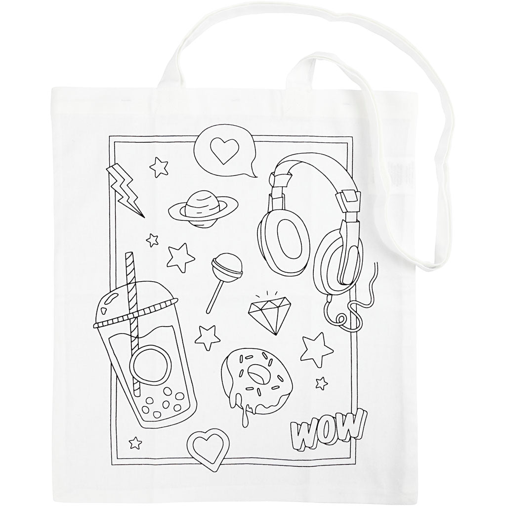 Tote bag, size 38x42 cm, 130 g, white, 1 pc