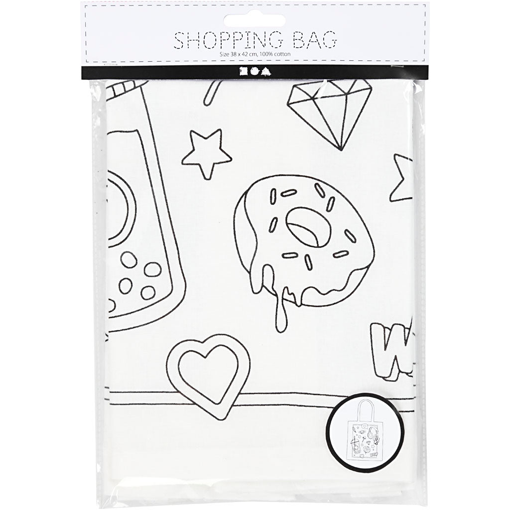 Tote bag, size 38x42 cm, 130 g, white, 1 pc
