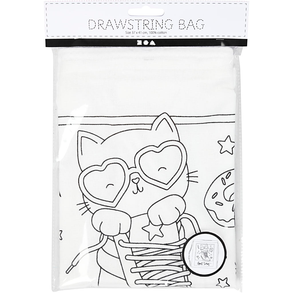 Gym bag, size 37x41 cm, 130 g, white, 1 pc