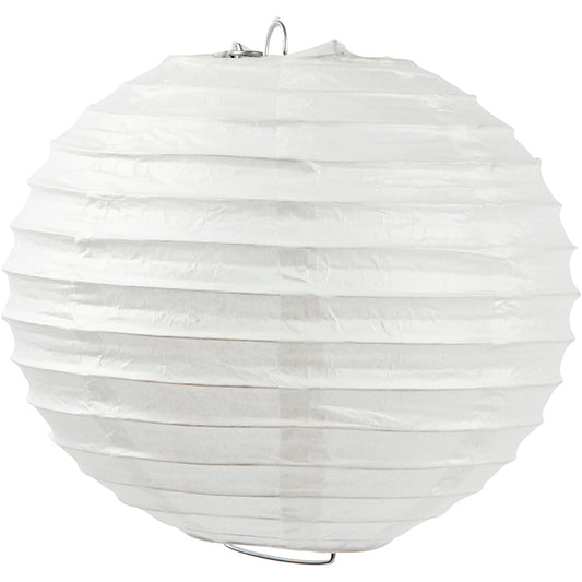 Rice paper lamp, Round, dia. 35 cm, white, 1 pc