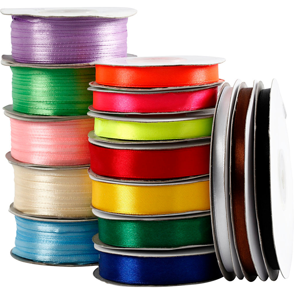 Creativ Satin Ribbon – Beautiful Lustrous Quality in Various Colours and Roll Lengths