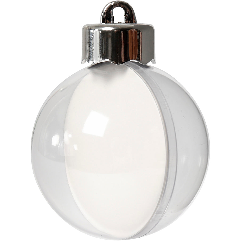 Baubles to Decorate, dia. 5 cm, transparent, 10 pc/ 1 pack