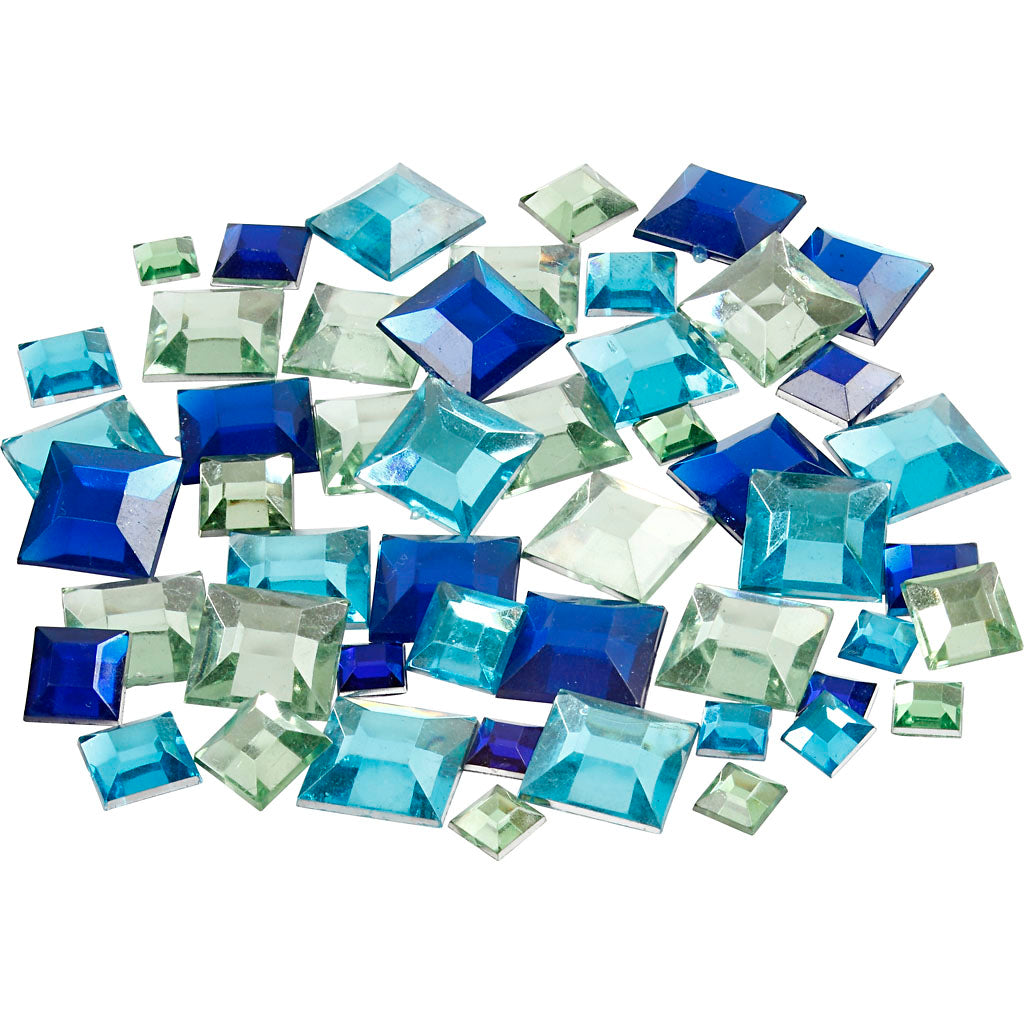 Creativ Assorted Rhinestones with Beveled Edges and Flat Back