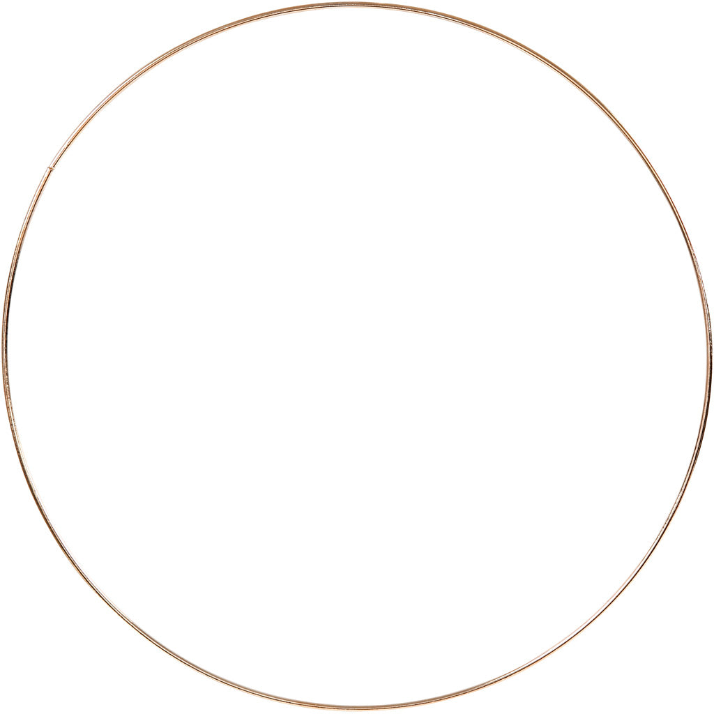 Metal Wire Ring, dia. 10 cm, thickness 2 mm, white, 10 pc/ 1 pack