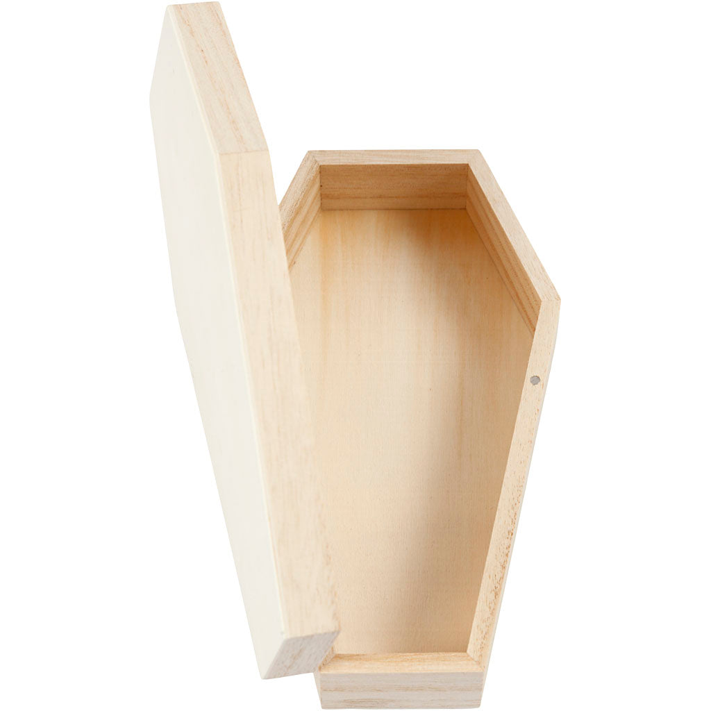 Coffin with magnetic lock, H: 4 cm, L: 18 cm, W: 10 cm, 1 pc
