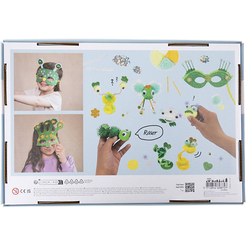 Craft Mix, Monsters, assorted colours, 1 pack