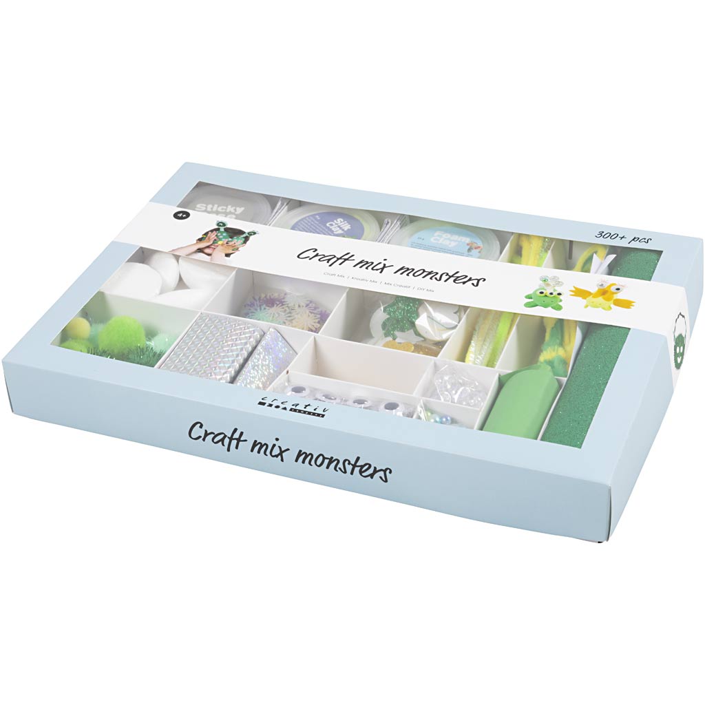 Craft Mix, Monsters, assorted colours, 1 pack