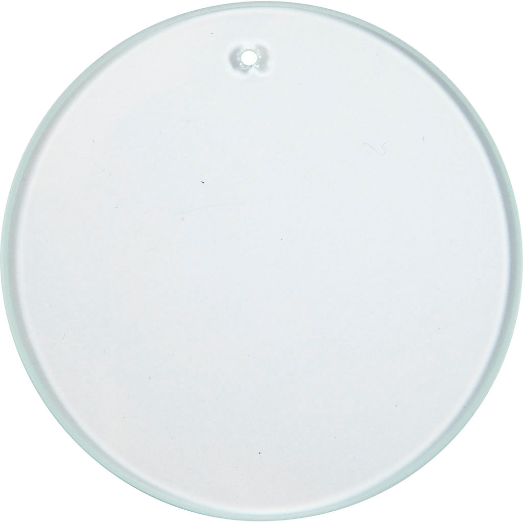 Glass Plate, Round, dia. 7 cm, thickness 3 mm, 10 pc/ 1 pack
