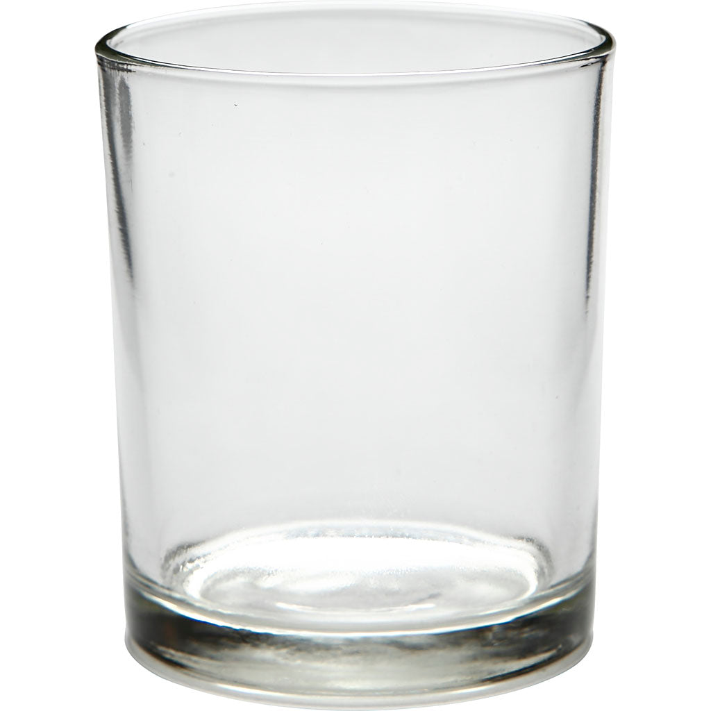 Tealight holder in glass, H: 8,3 cm, dia. 6,9 cm, 240 ml, 12 pc/ 1 pack