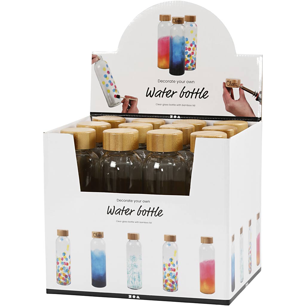 Water bottle, H: 22 cm, dia. 6,7 cm, 500 ml, 12 pc/ 1 pack