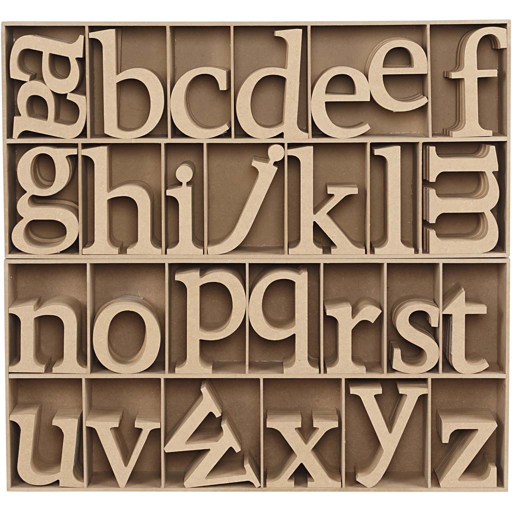 Letter, H: 8 cm, thickness 2 cm, 112 pc/ 1 pack