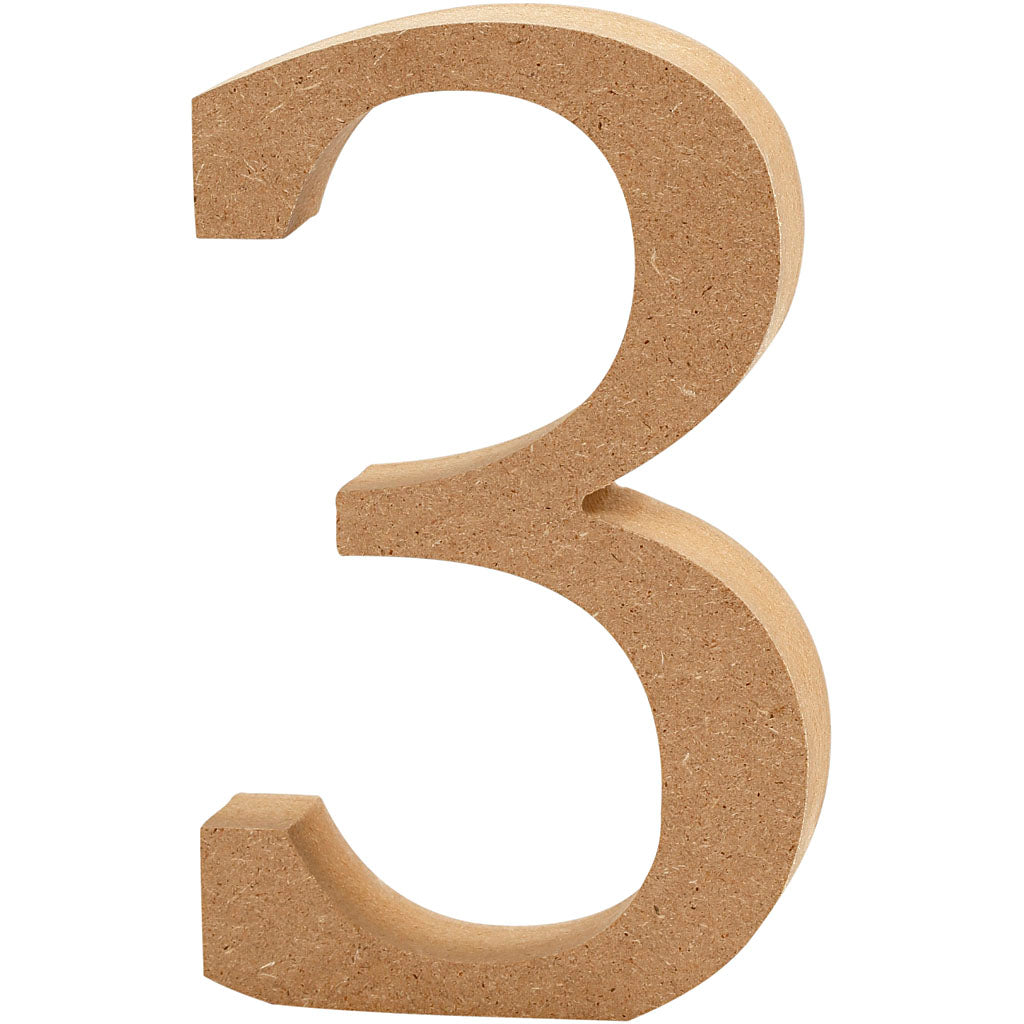 Wooden Numbers 8cm