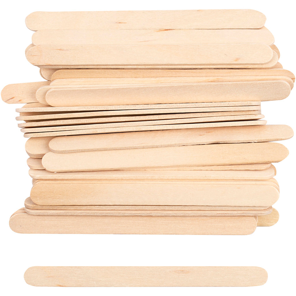 Ice lolly sticks, Natural - Various Sizes
