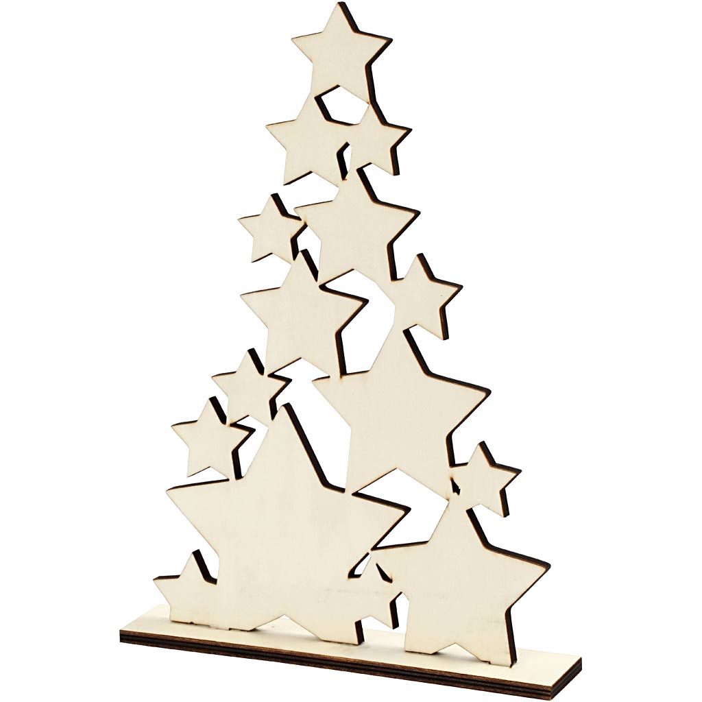 Christmas Tree, H: 29,8 cm, D. 4 cm, W: 21,5 cm, 1 pc