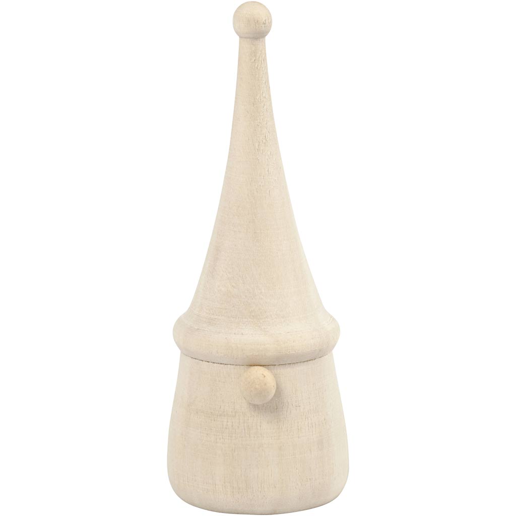 Scandinavian Santa Gnome, H: 8 cm, dia. 3 cm, 1 pc