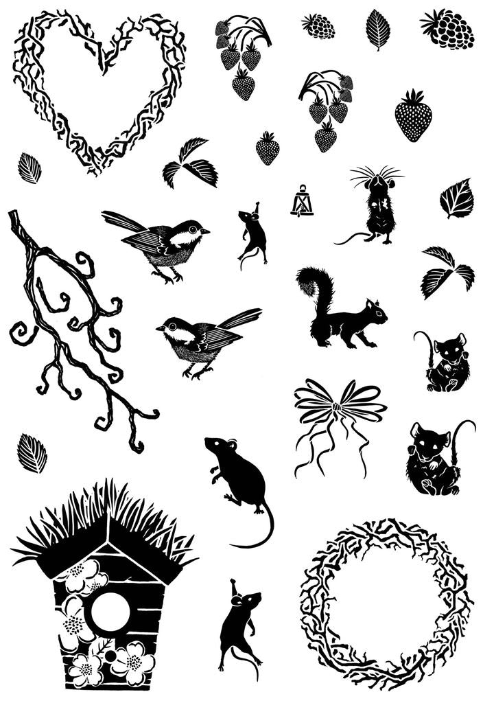 Amiable Abode A6 Clear Stamp Set