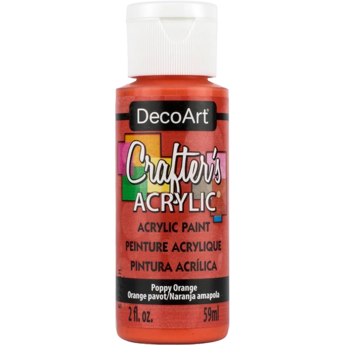 DecoArt Poppy Orange Crafters Acrylic 2oz