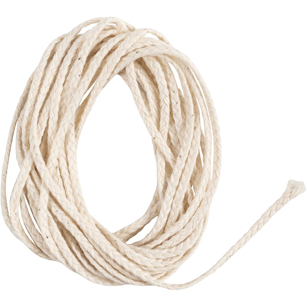 Wick, Suitable for dipped candles (dia. 15–22 mm) and moulded candles (dia. 40–60 mm), 100 g, 3 m/ 1 pack