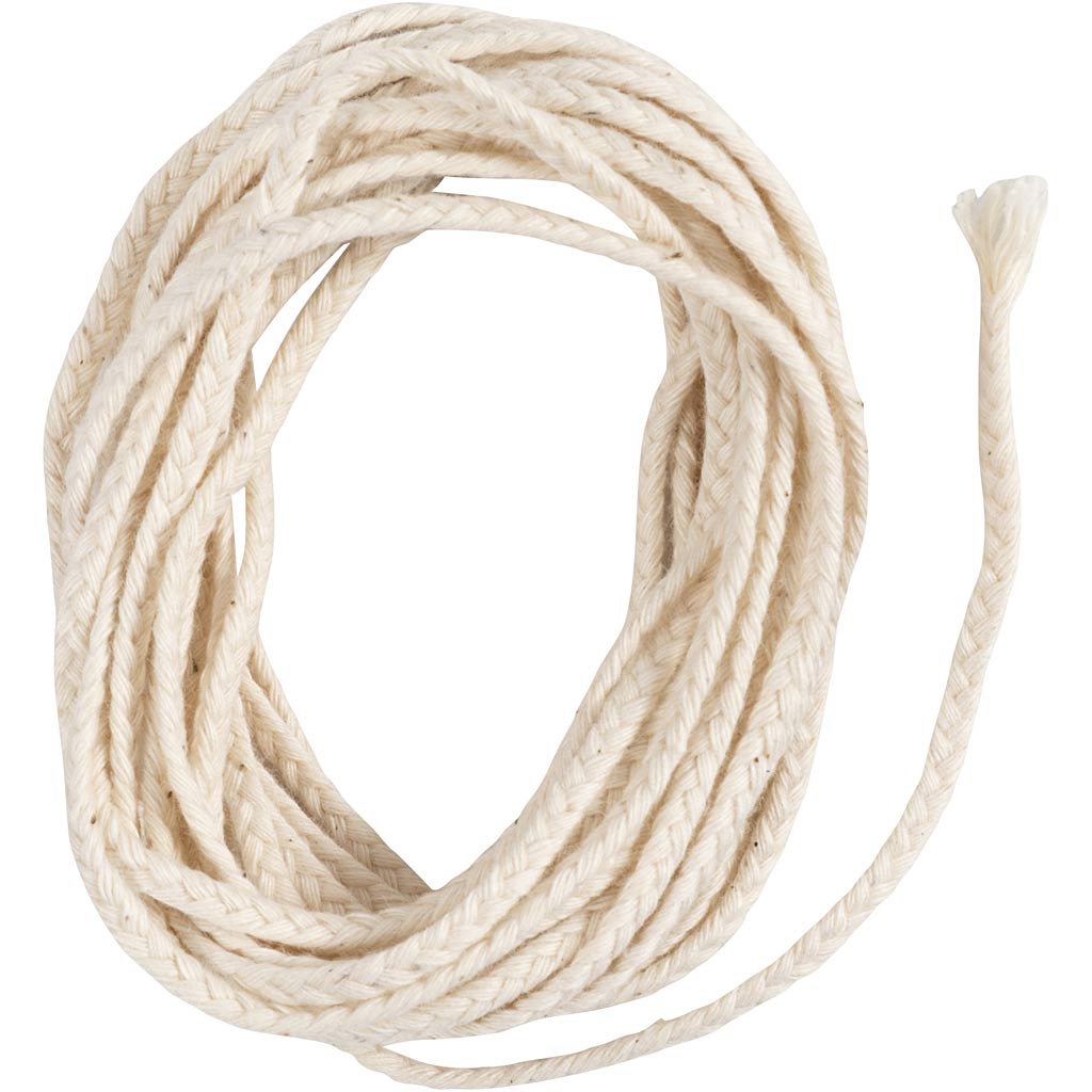 Wick, Suitable for dipped candles (dia. 22–30 mm) and moulded candles (dia. 60–80 mm), 100 g, 3 m/ 1 pack