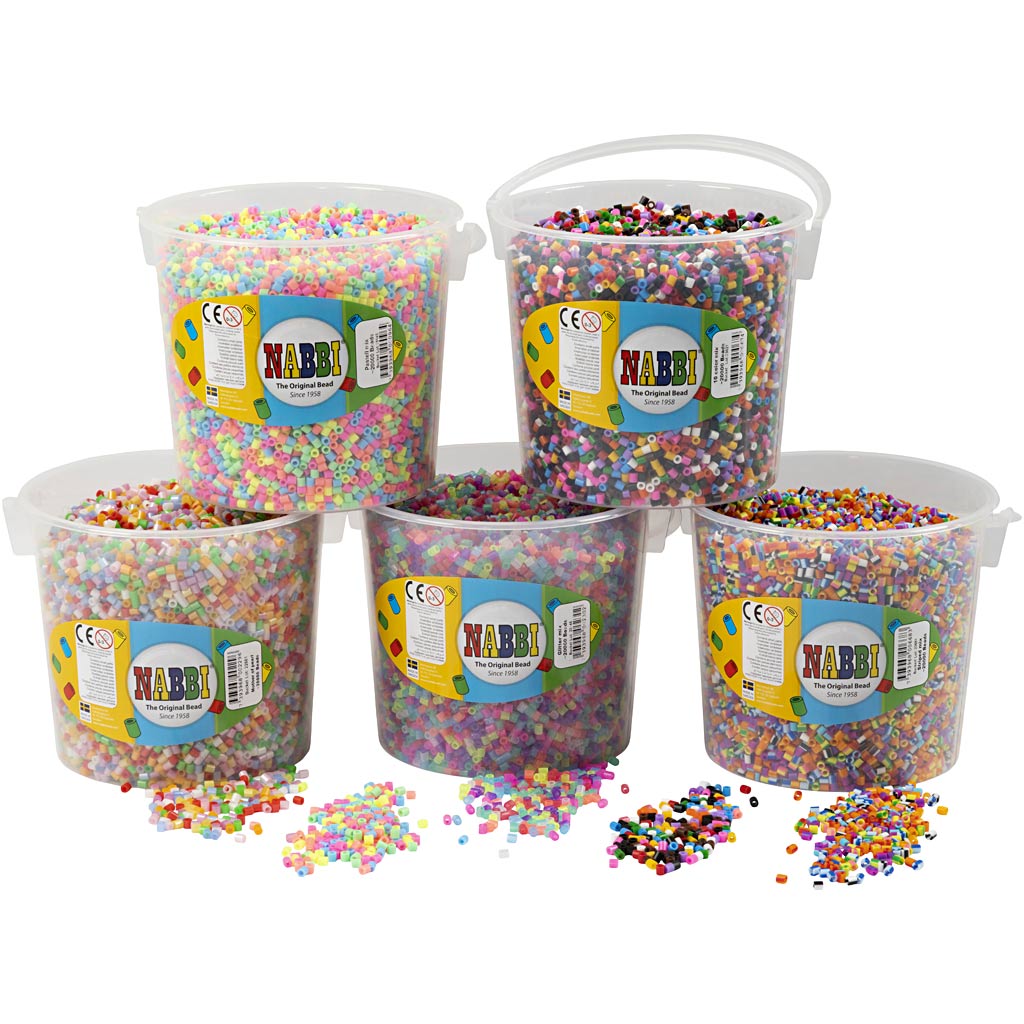 Nabbi Original Medium Fuse Beads Single Colour Packs - 5x5 mm, hole size 2.5 mm