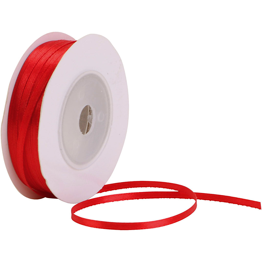 Creativ Satin Ribbon – Beautiful Lustrous Quality in Various Colours and Roll Lengths