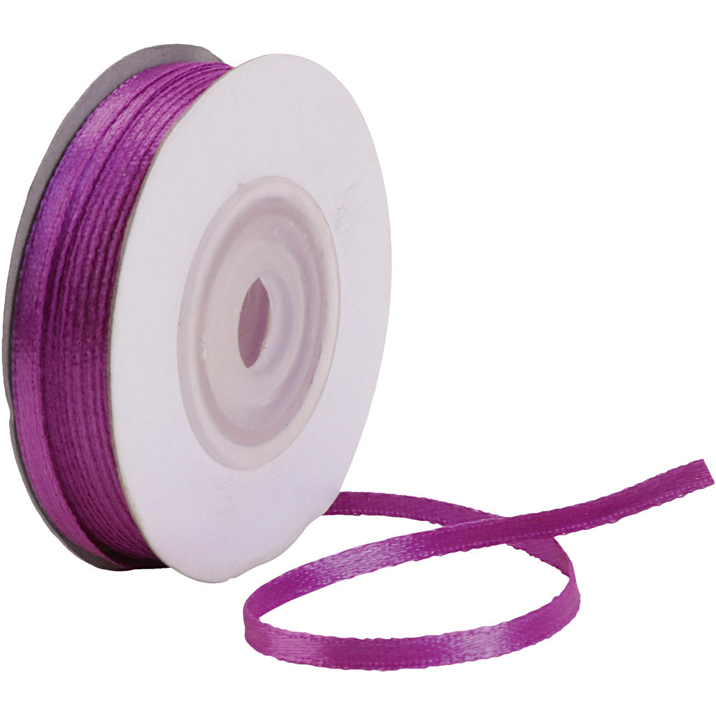 Creativ Satin Ribbon – Beautiful Lustrous Quality in Various Colours and Roll Lengths