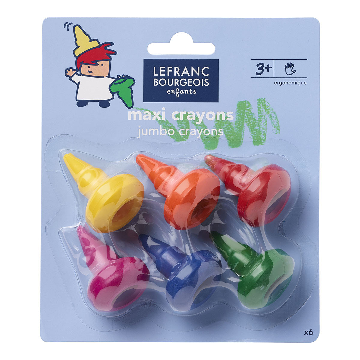 Lefranc Bourgeois Enfants Maxi Crayons - 6 Pack