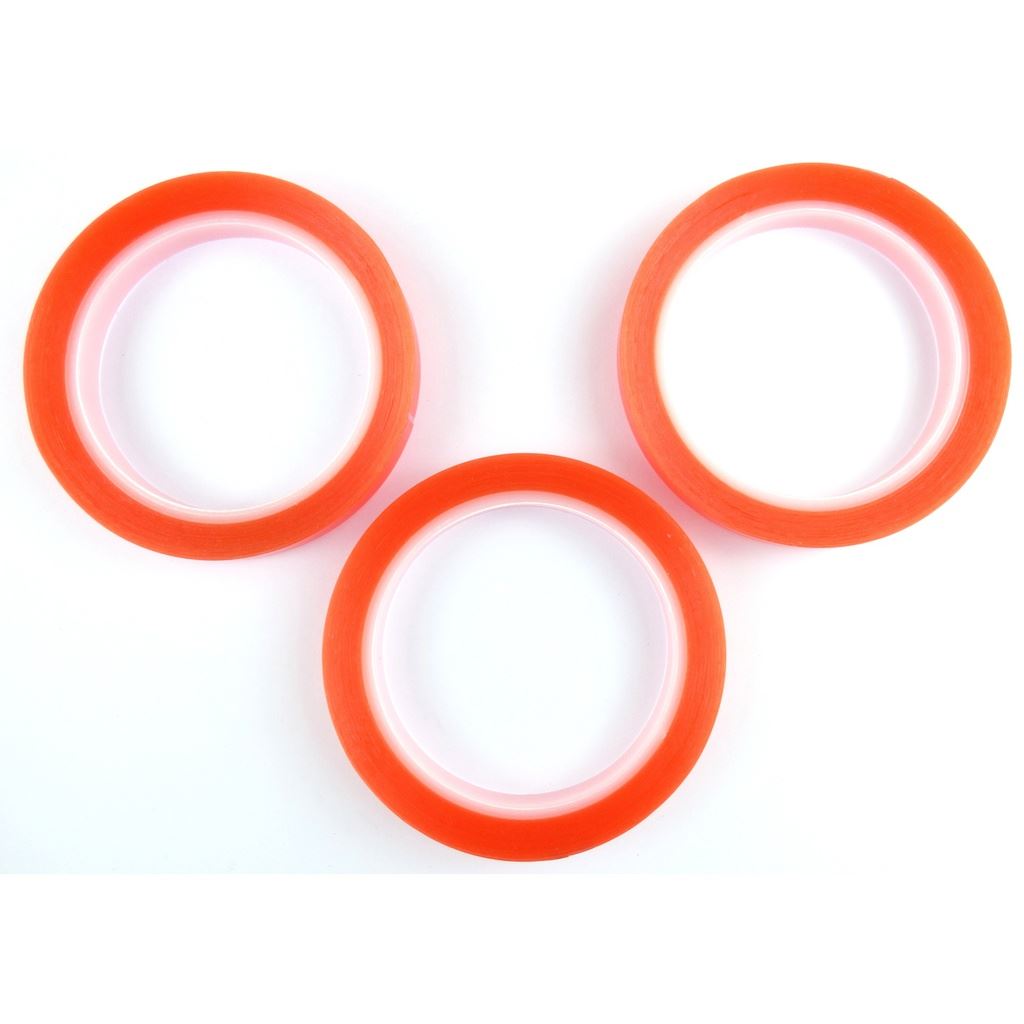 9mm x 10 Metre - 3 Rolls of Sticky Red Double Sided Tape
