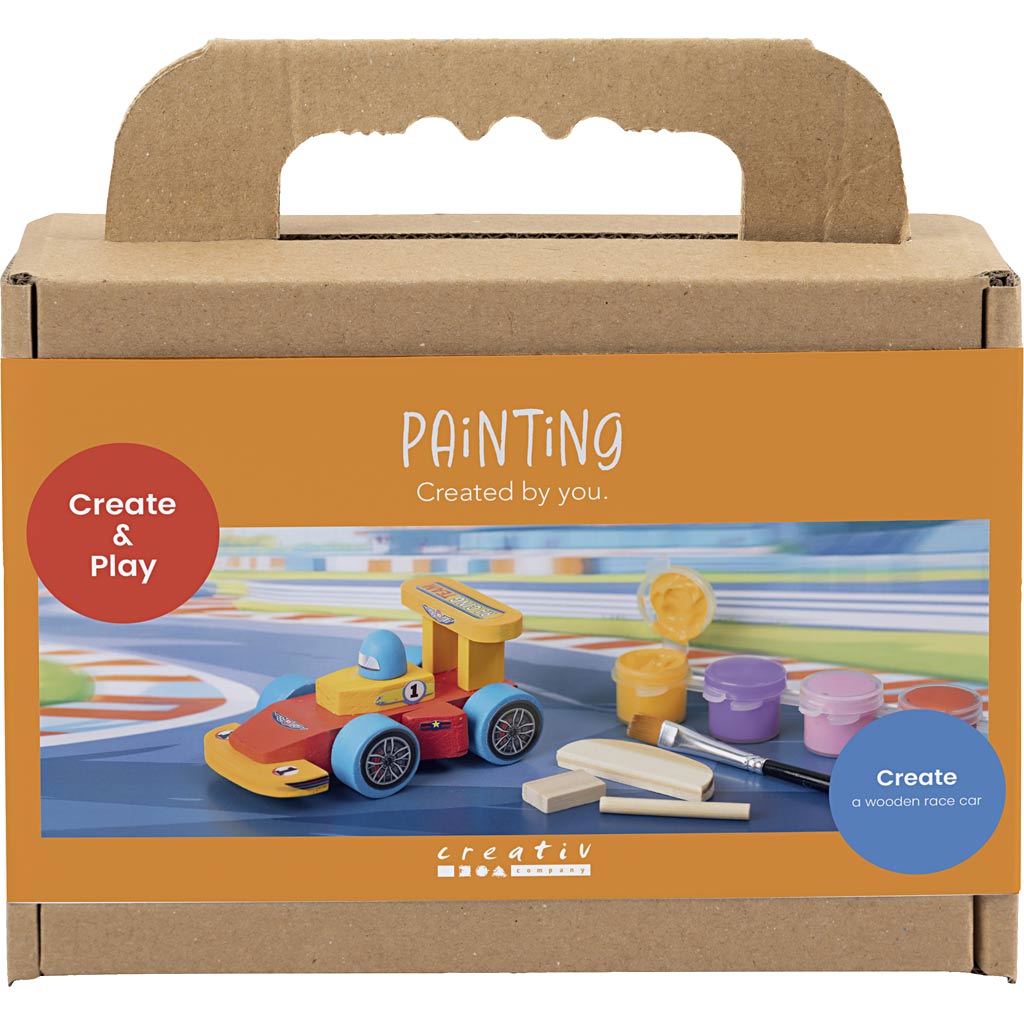 Mini Craft Kit Painting, Racing car, colorful, 1 pack