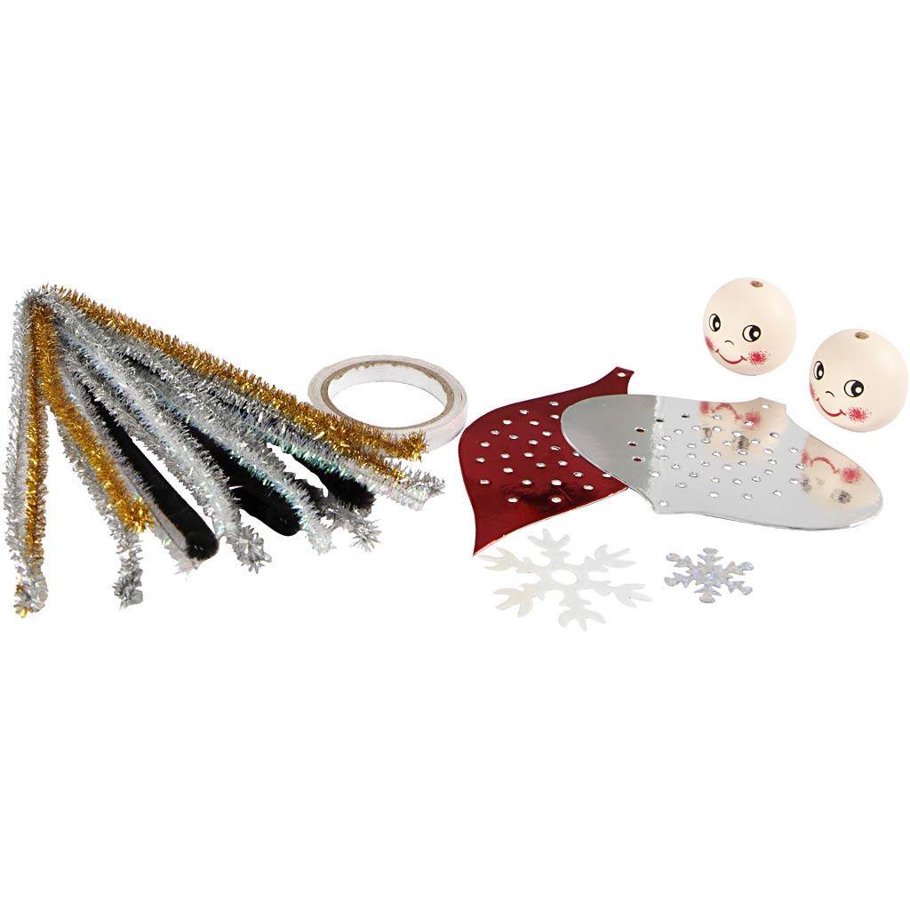 Mini Craft Kit, punched figures for making hanging decorations, 1 set