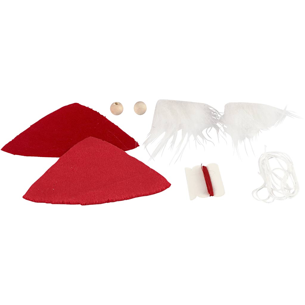 Mini Craft Kit, hanging Christmas gnome, H: 11 cm, 1 pack