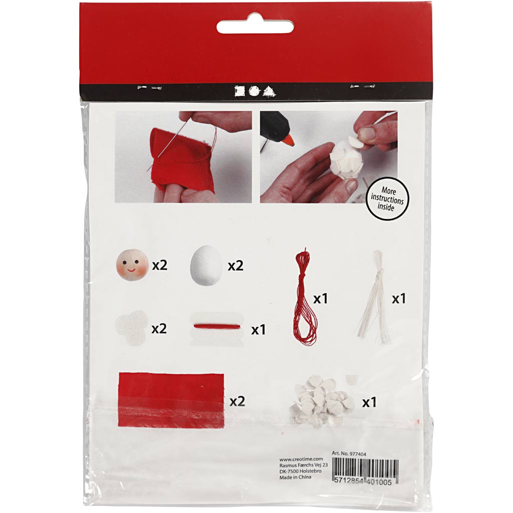 Mini Craft Kit, Christmas elf girls, H: 8 cm, 1 pack