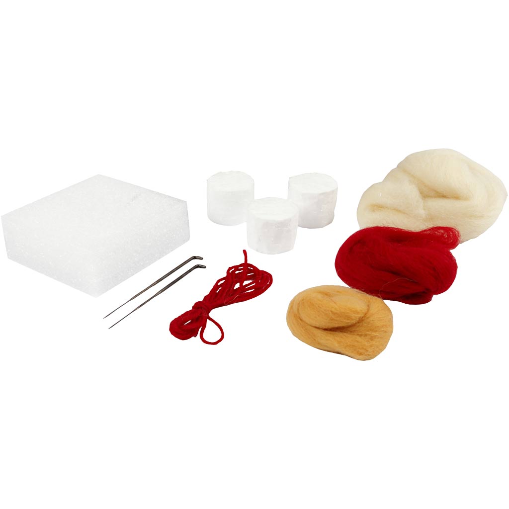 Mini Craft Kit, Drum, dia. 33 mm, beige, antique red, 1 set