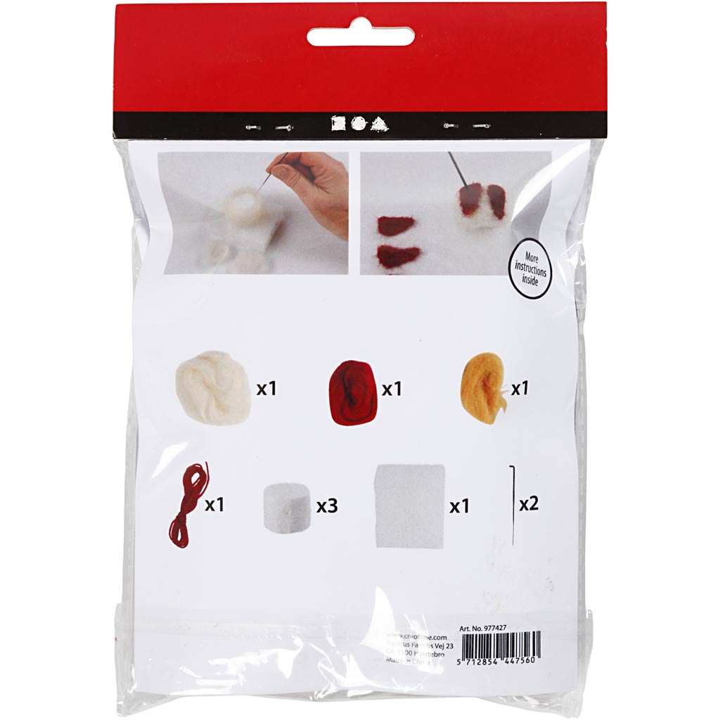 Mini Craft Kit, Drum, dia. 33 mm, beige, antique red, 1 set