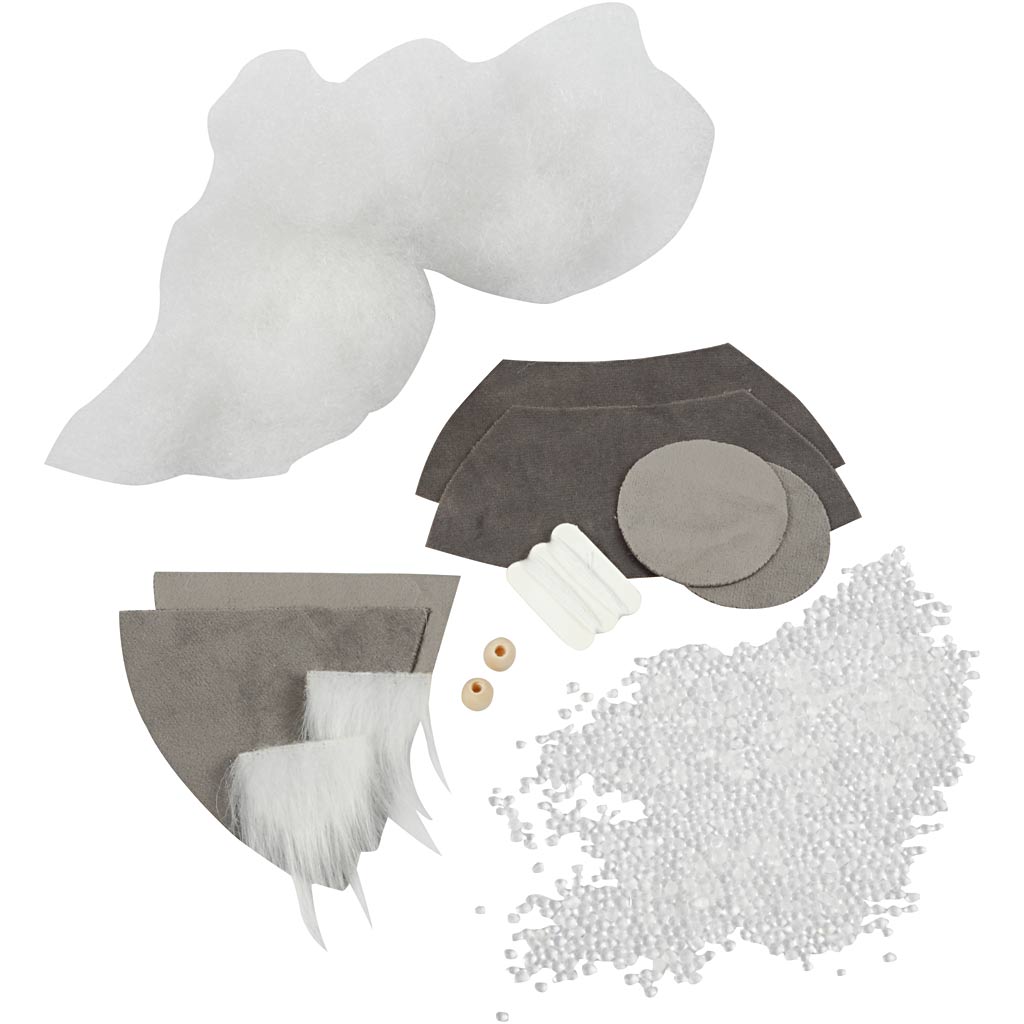 Mini Craft Kit, Scandinavian Santa gnomes, H: 12 cm, grey, 1 pack