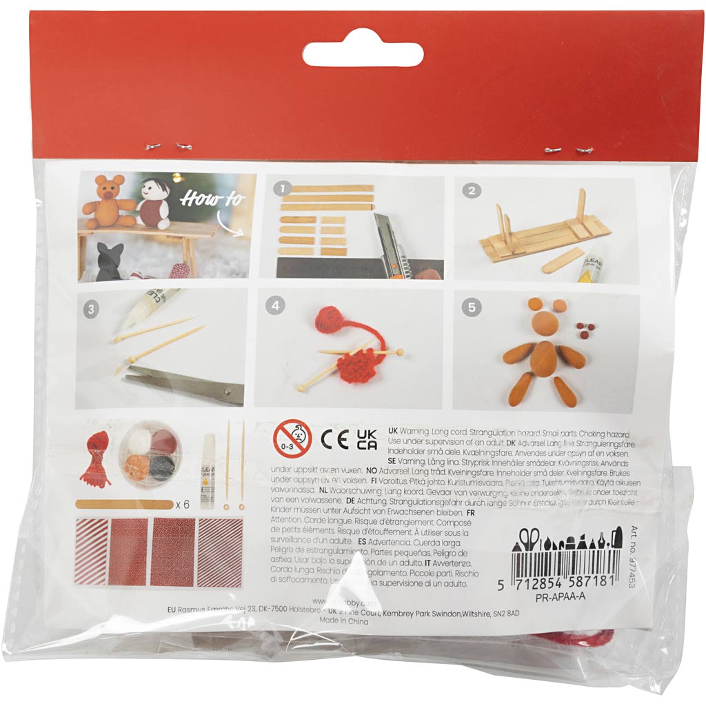 Mini Craft Kit Elf Door, Christmas presents, 1 pack