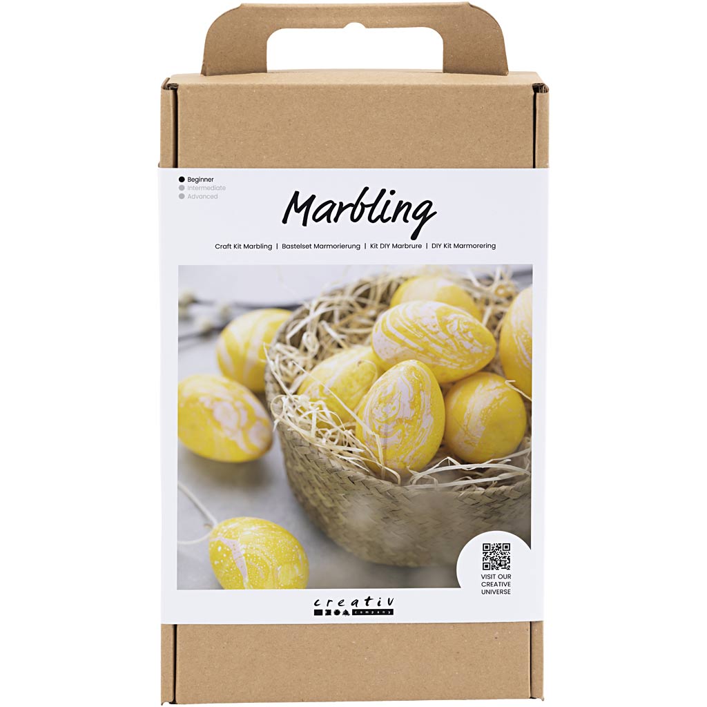 Craft Kit Marbling, rose, yellow