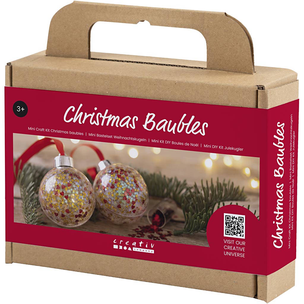 Mini Craft Kit Christmas Baubles, Sequins