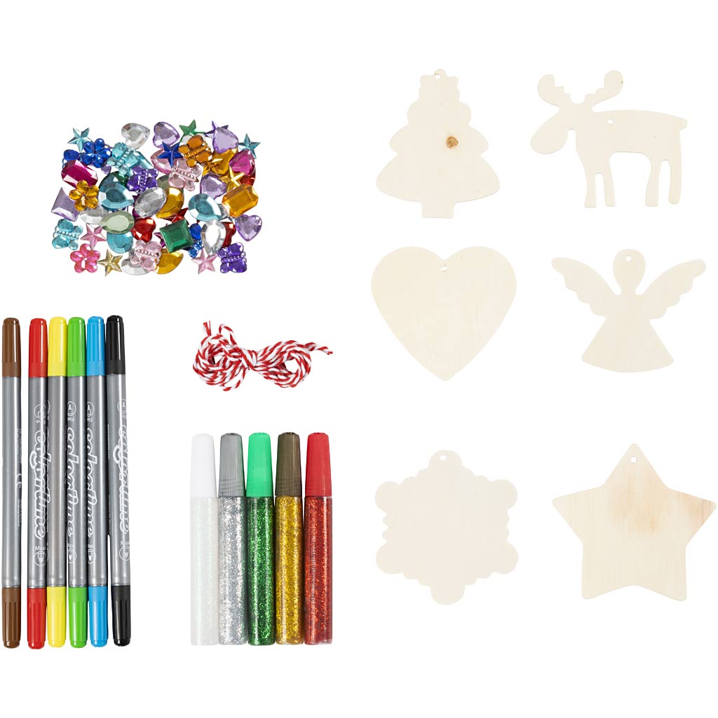 Craft Kit Christmas Decorations, Colouring