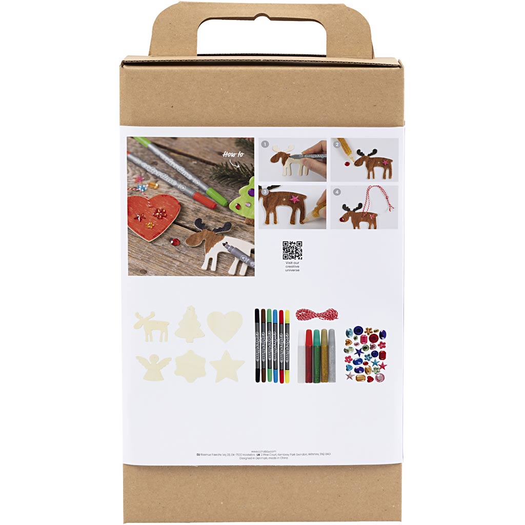 Craft Kit Christmas Decorations, Colouring