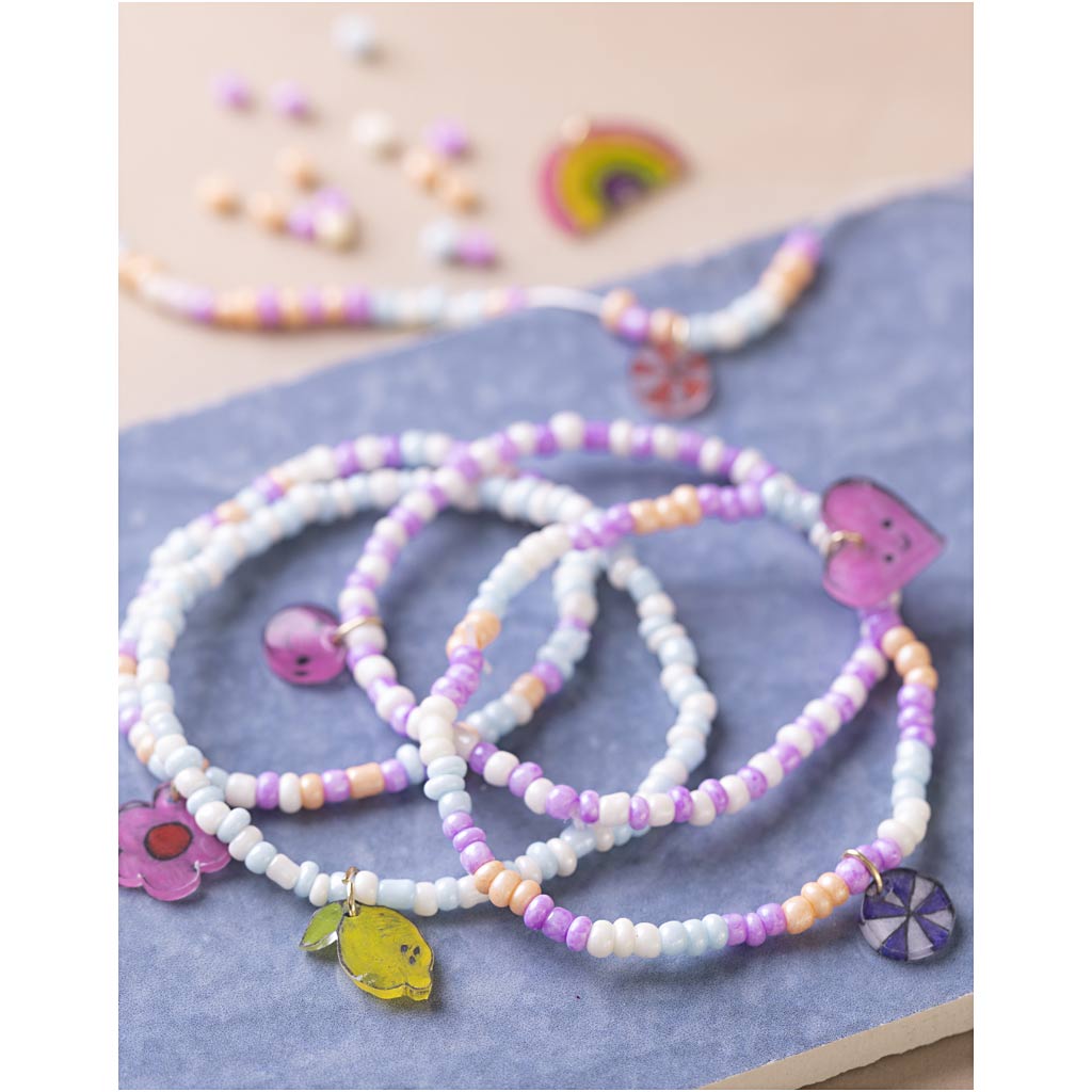 Mini Craft Kit Jewellery, Shrink Plastic Bracelets, 1 pack