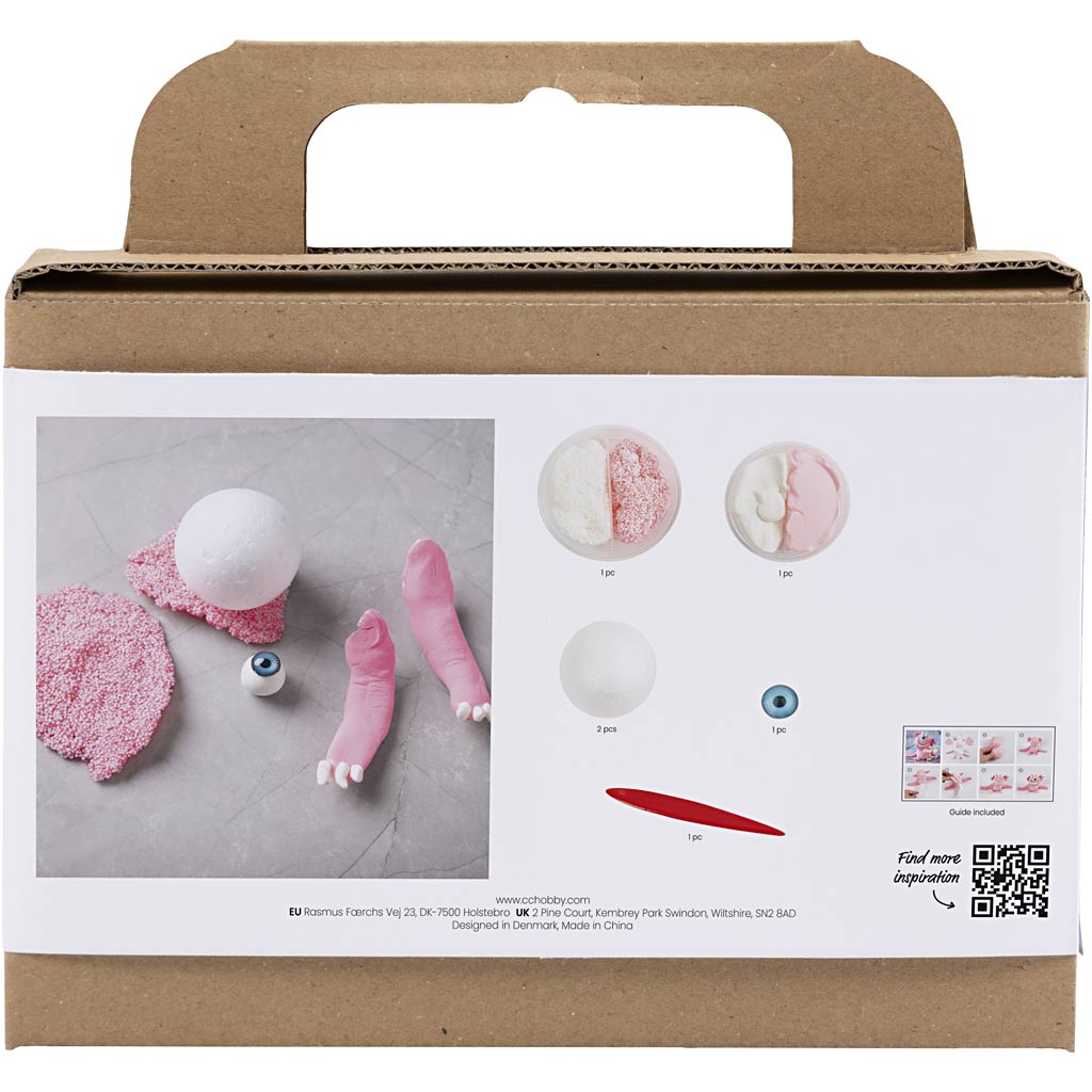 Mini Craft Kit Modelling, Monster Sally, light pink, 1 pack