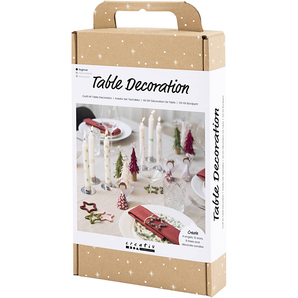 Craft Kit Table Decorations, Angels, Christmas trees, stars, assorted colours