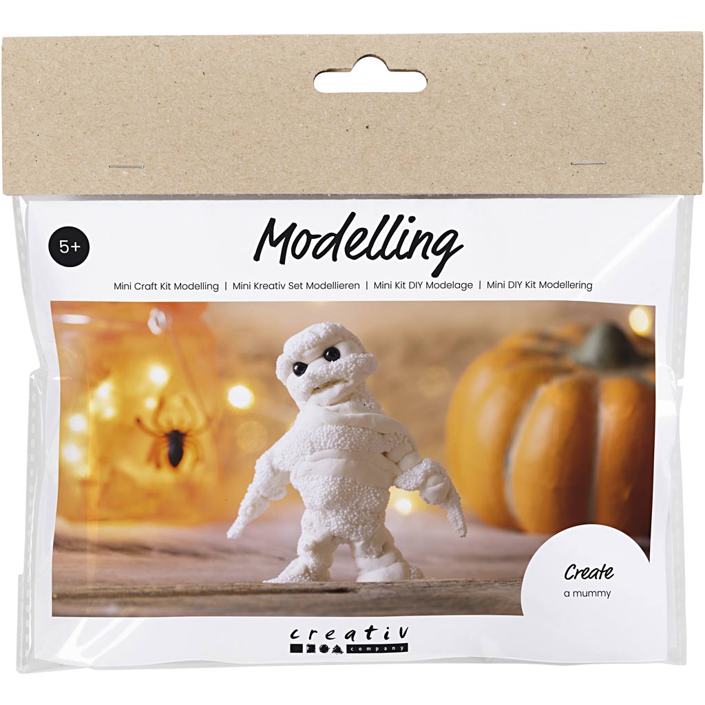 Mini Craft Kit Modelling, Mummy, white, 1 pack