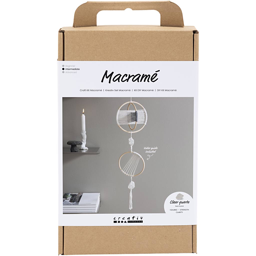 Craft Kit Macramé, Mobile, grey, off white