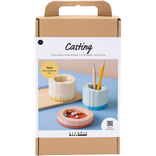 Craft Kit Casting, Containers, blue, red, light yellow