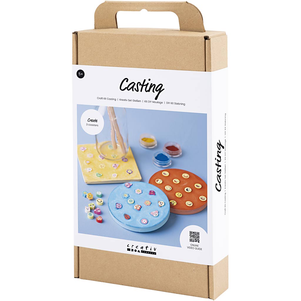 Craft Kit Casting, Tiles, blue, red, yellow